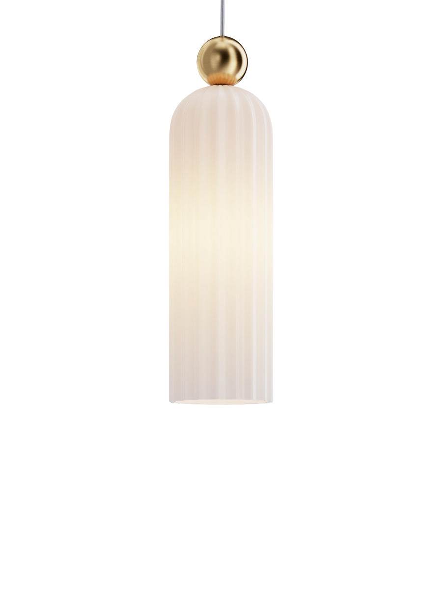 
Suspension élégante « Antic » - Verre opalin