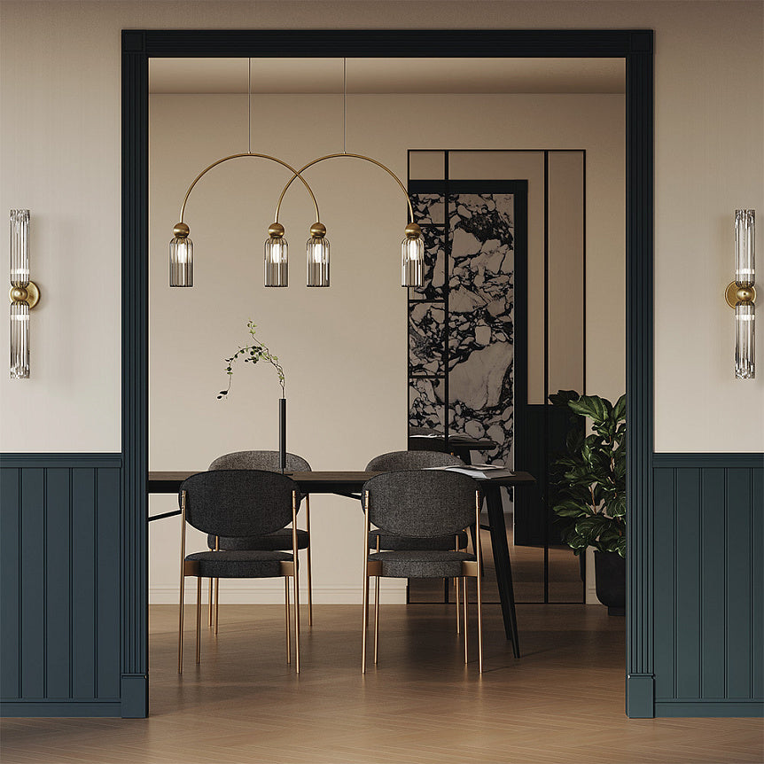 
Slim Elegant Wall Lamp "Antic" - Smoked glass