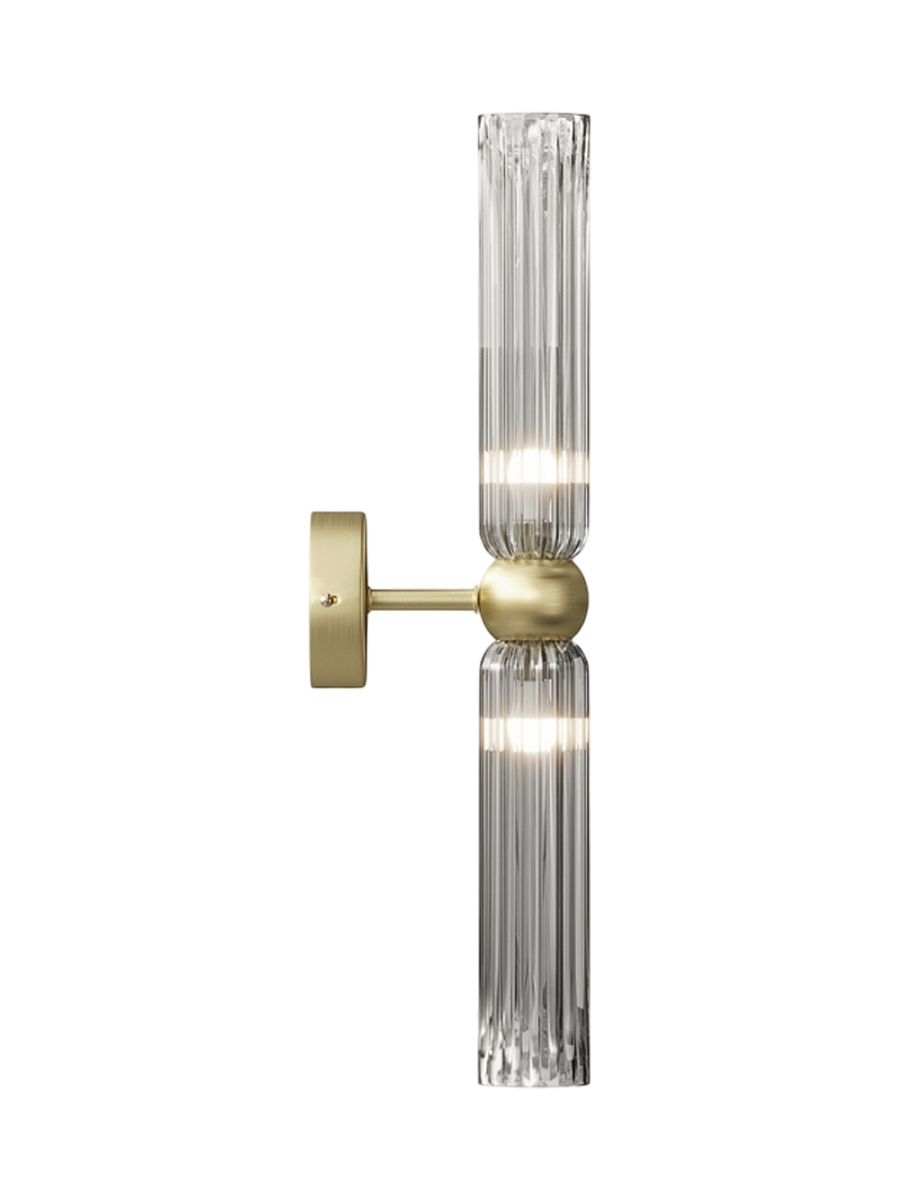 
Slim Elegante Wandlampe „Antic“ - Rauchglas