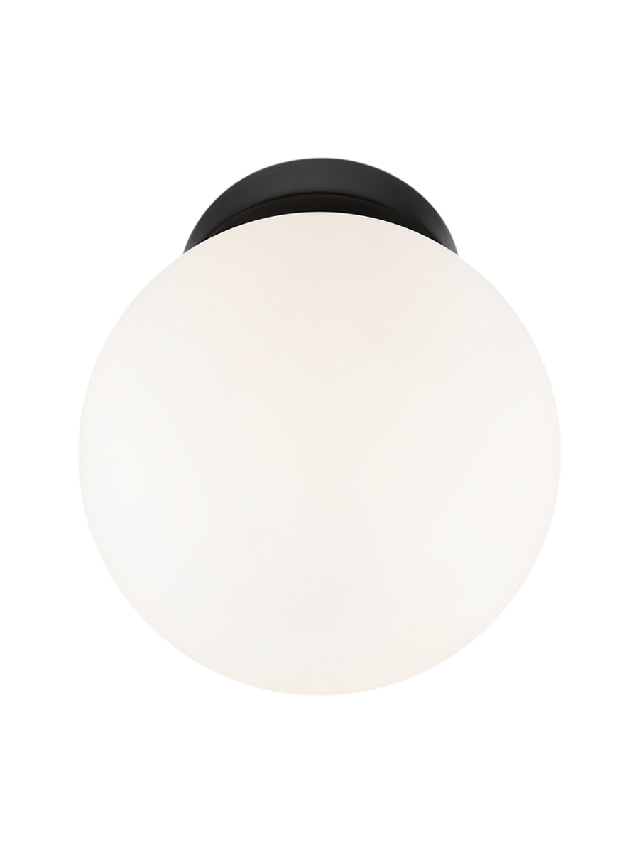 
Lampada da parete di design „Basic Form“ - Nero/vetro opalino / ø 15cm