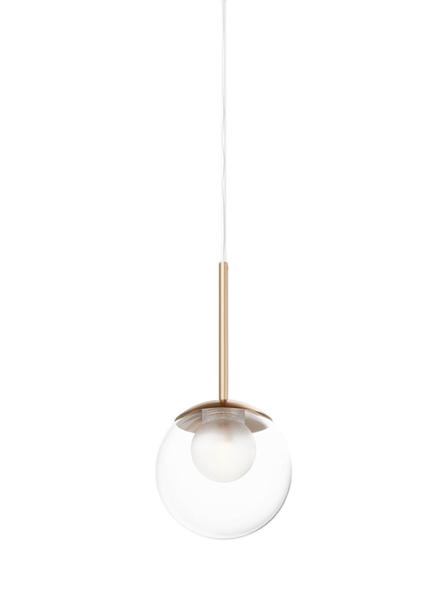 
Lampada a sospensione regolabile in altezza Drop “Basic Form” - Oro/Trasparente / ø 15cm