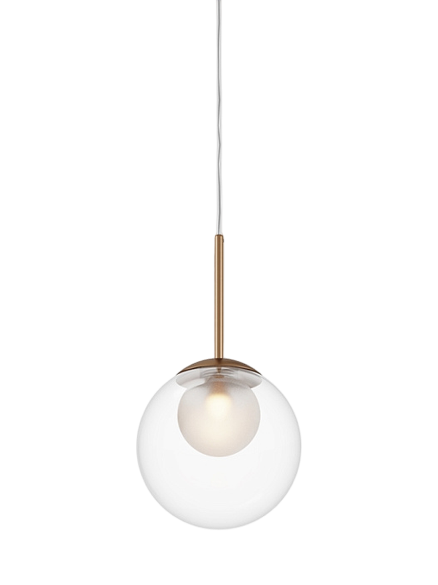 
Lampada a sospensione regolabile in altezza Drop “Basic Form” - Oro/Trasparente / ø 20cm