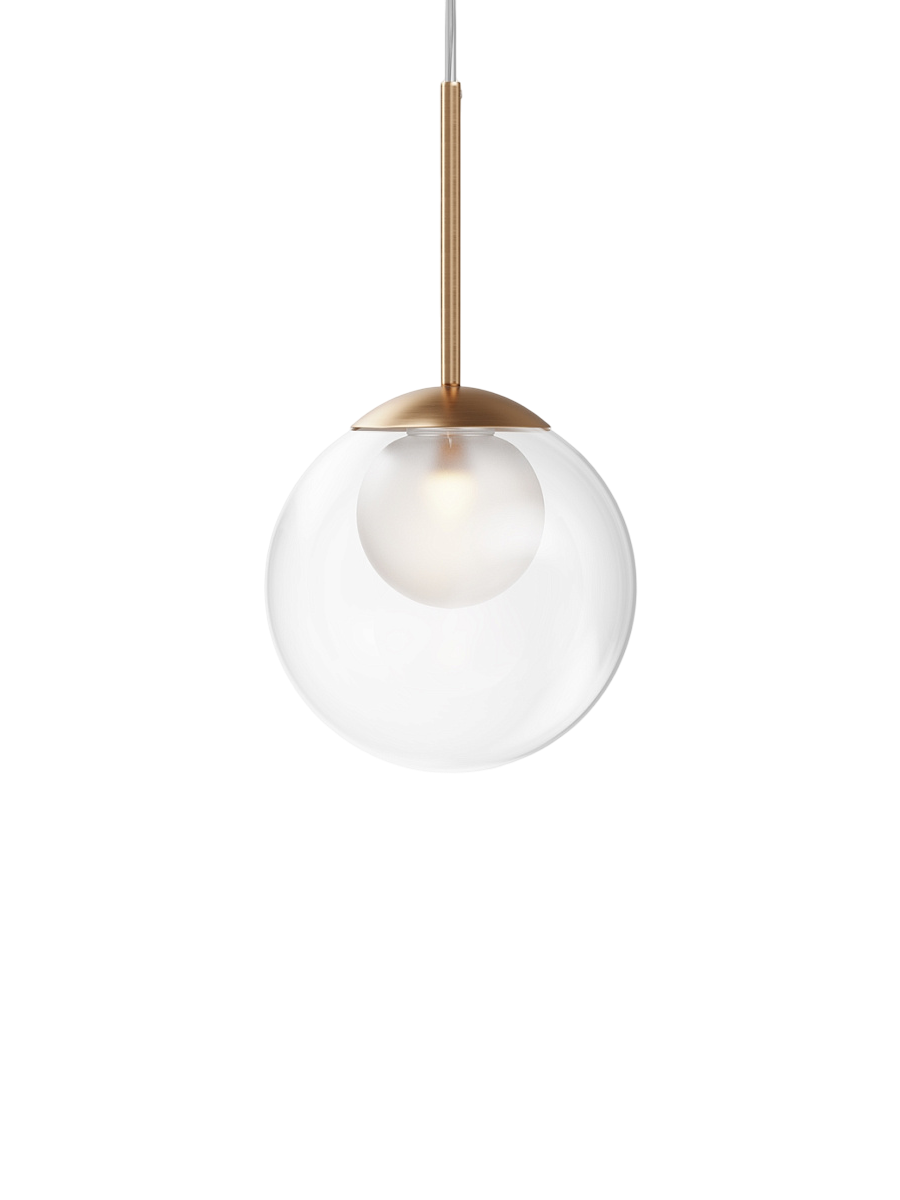 
Lampada a sospensione regolabile in altezza Drop “Basic Form” - Oro/Trasparente / ø 20cm
