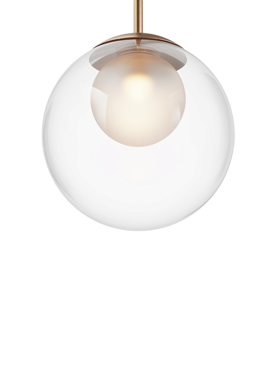 
Lampada a sospensione regolabile in altezza Drop “Basic Form” - Oro/Trasparente / ø 20cm