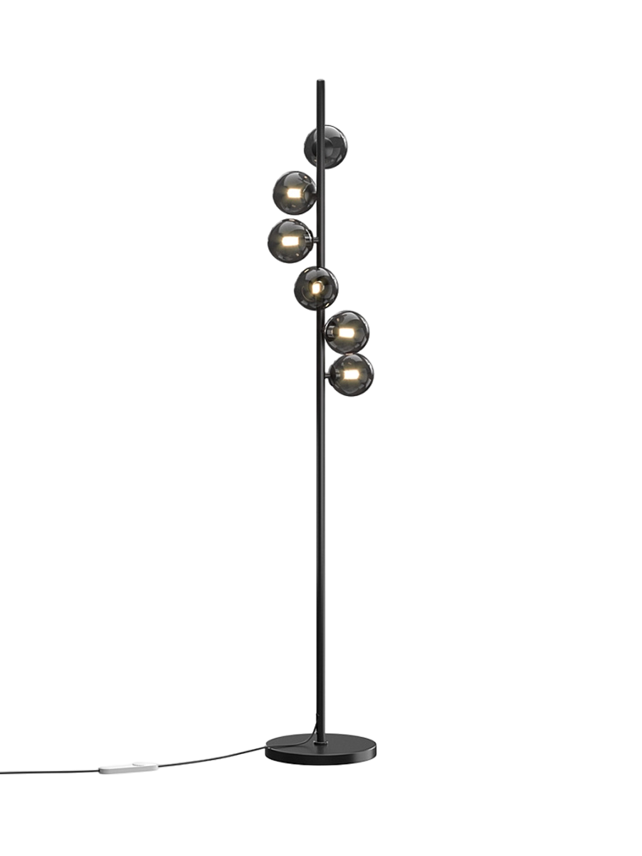 
Cluster Stehlampe „Dallas“ - Schwarz/Rauchglas
