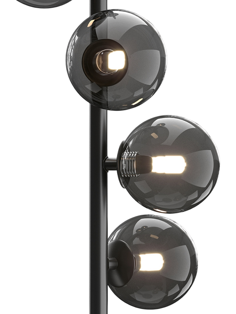 
Cluster Stehlampe „Dallas“ - Schwarz/Rauchglas