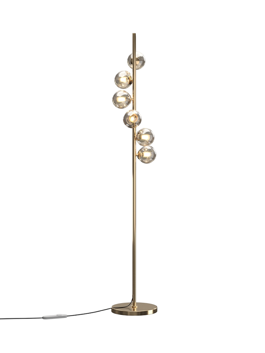 
Cluster Stehlampe „Dallas“ - Bernstein/Messing