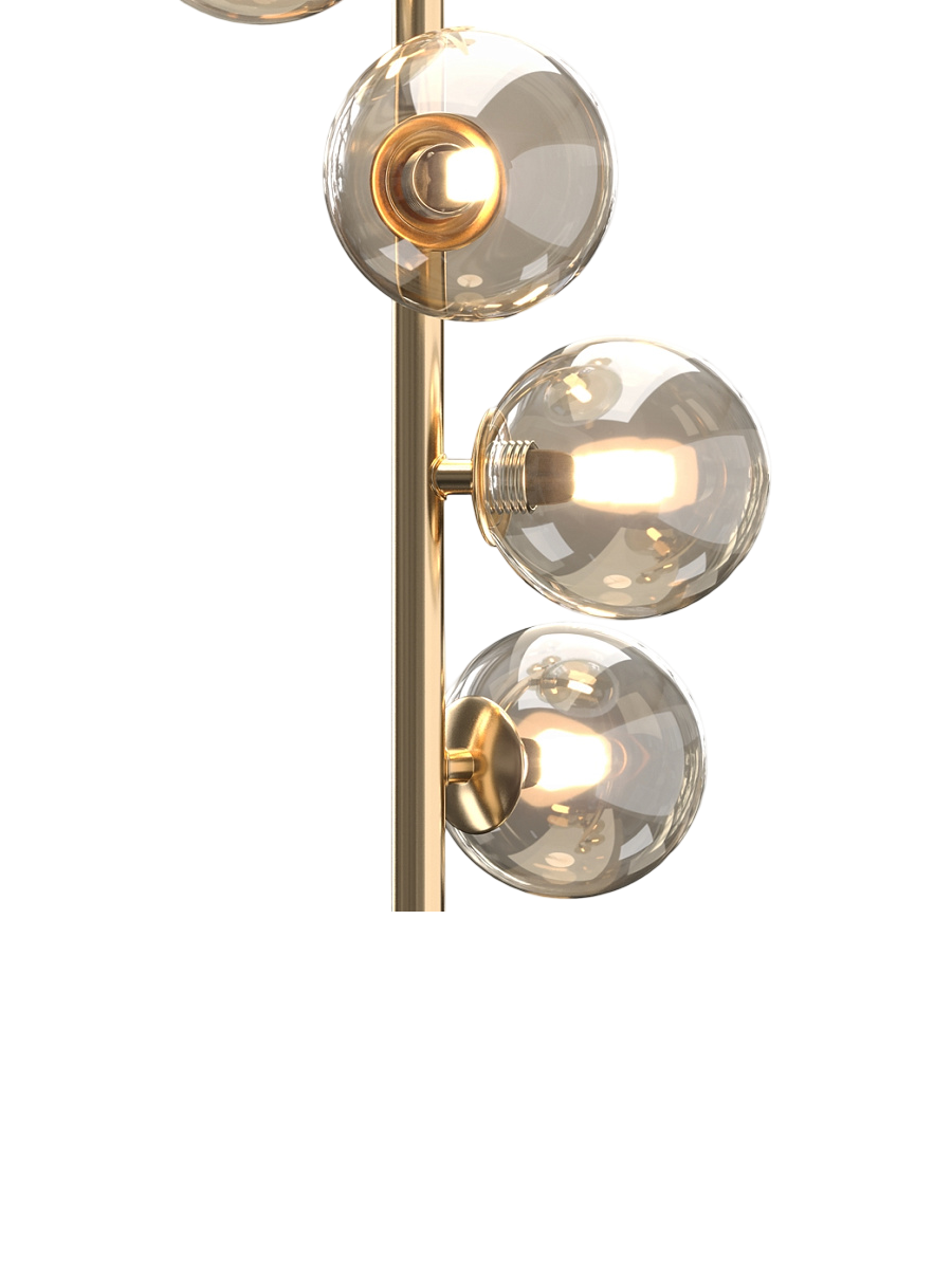 
Cluster Stehlampe „Dallas“ - Bernstein/Messing
