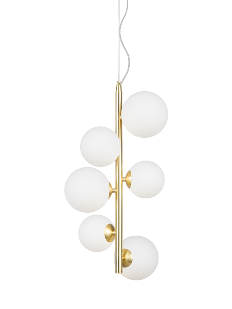 
Axis Pendellampe „Dallas“ - Opalglas/Messing