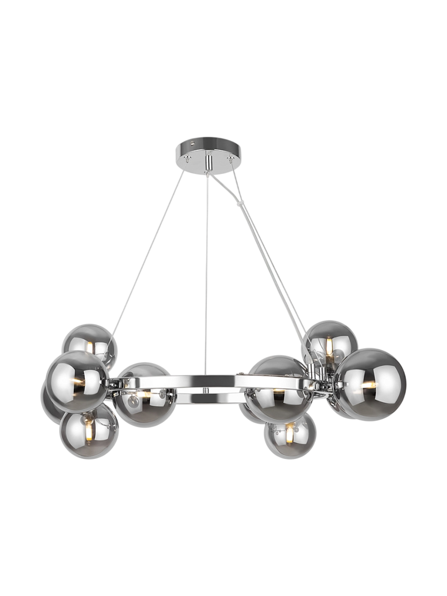 
Ring Pendant Lamp "Dallas" - Gray/Silver
