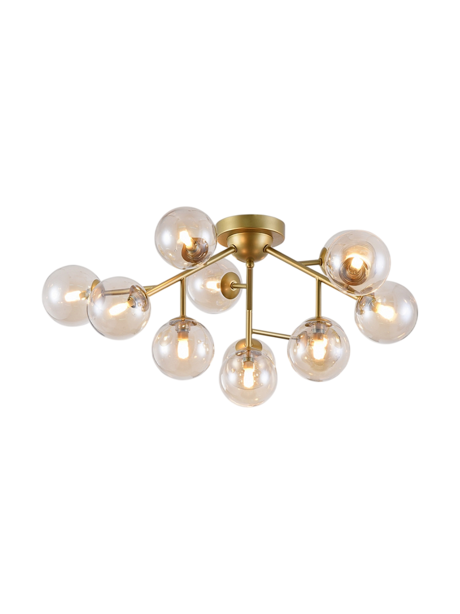
Mini lampada da soffitto cluster „Dallas“ - Ottone/Ottone