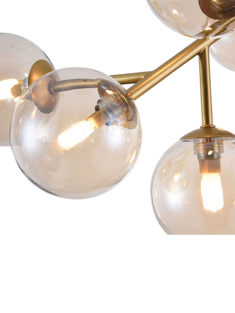 
Mini lampada da soffitto cluster „Dallas“ - Ottone/Ottone