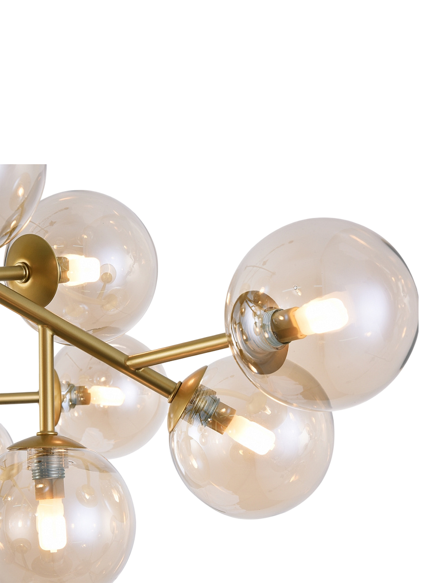 
Cluster Ceiling Light "Dallas" - Amber/Brass