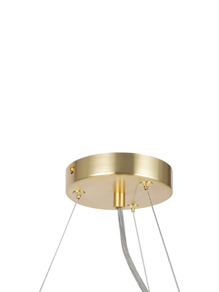
Lampada a sospensione cluster „Dallas“ a 25 luci - Vetro opalino/Ottone