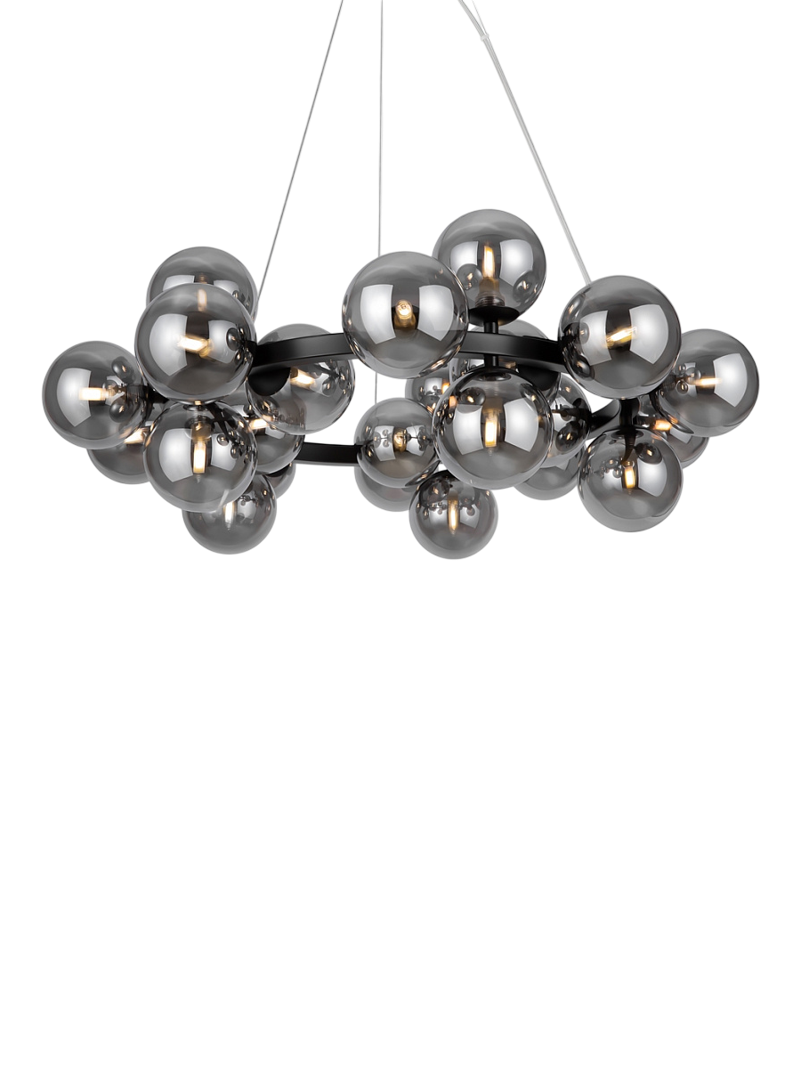 
Cluster Hängelampe „Dallas“ 25-Flammig - Grey/Schwarz