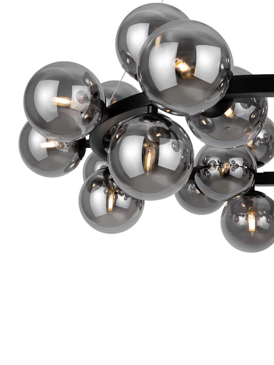 
Cluster Hängelampe „Dallas“ 25-Flammig - Grey/Schwarz