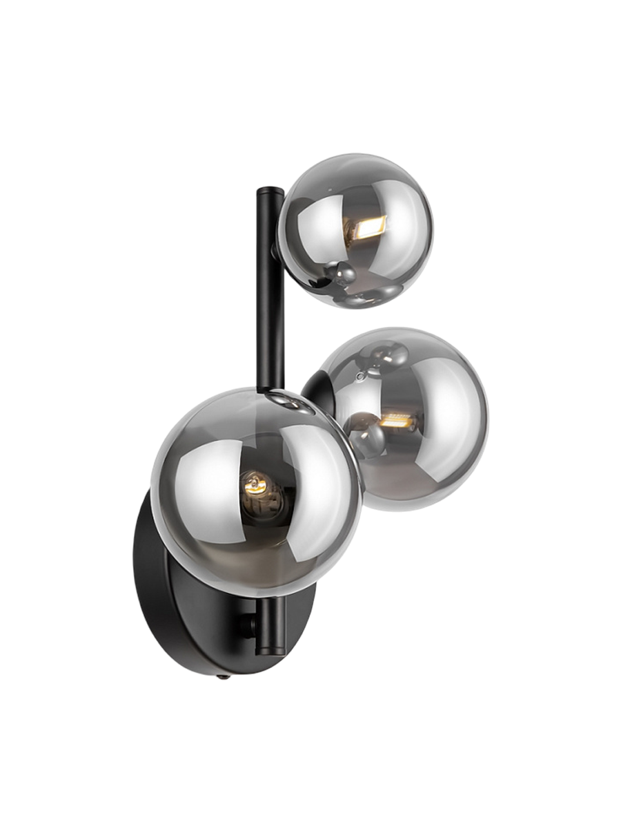 
Mini Wall Light "Dallas" 3-Bulb - Grey/Black