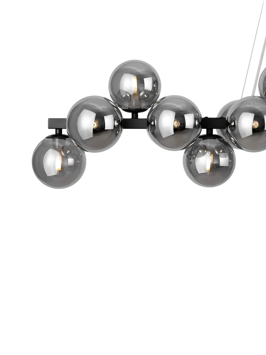 
Lampada a sospensione lineare „Dallas“ - Grigio/Nero