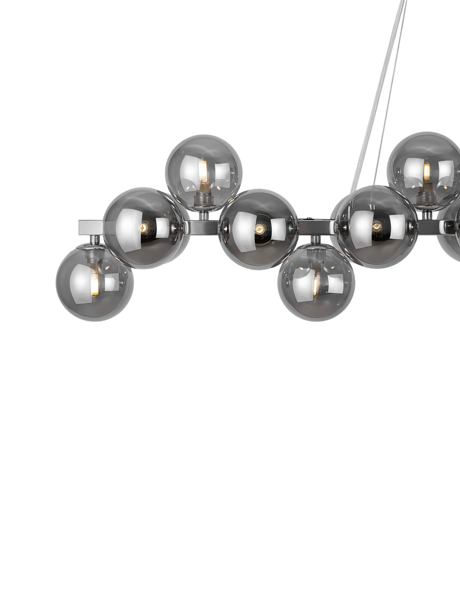 
Lampada a sospensione lineare „Dallas“ - Grigio/Argento