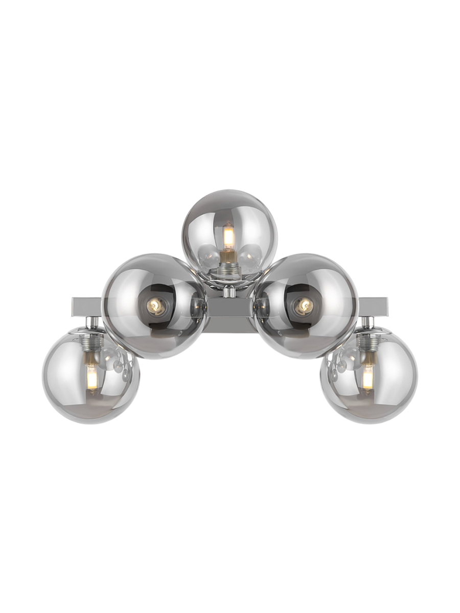 
"Dallas" 5-Light Mini Linear Wall Lamp - Gray/Silver