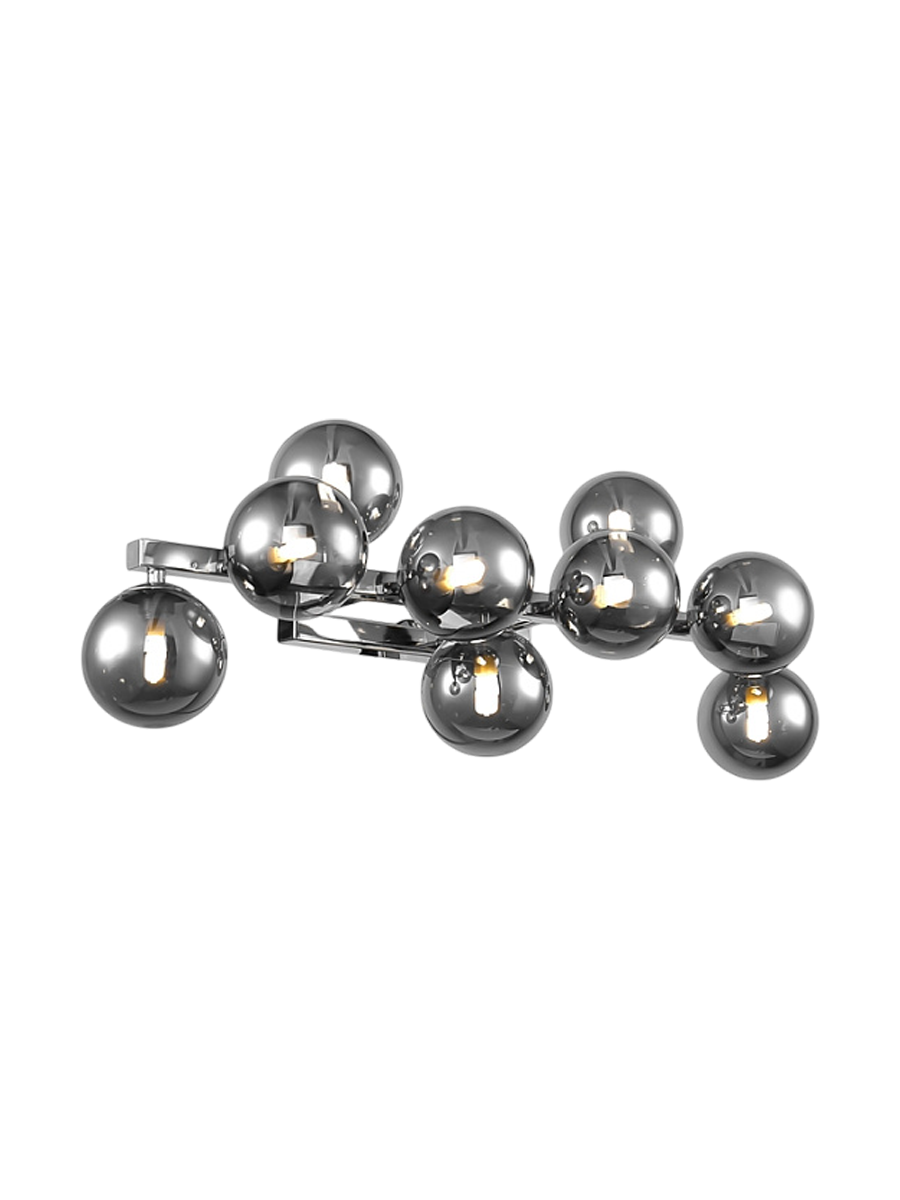 
"Dallas" Linear Wall Lamp with 9 Lights - Gray/Silver