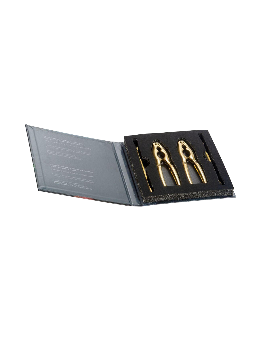 
4-teiliges Gourmet-Kit „Seafood“ aus Edelstahl - Gold