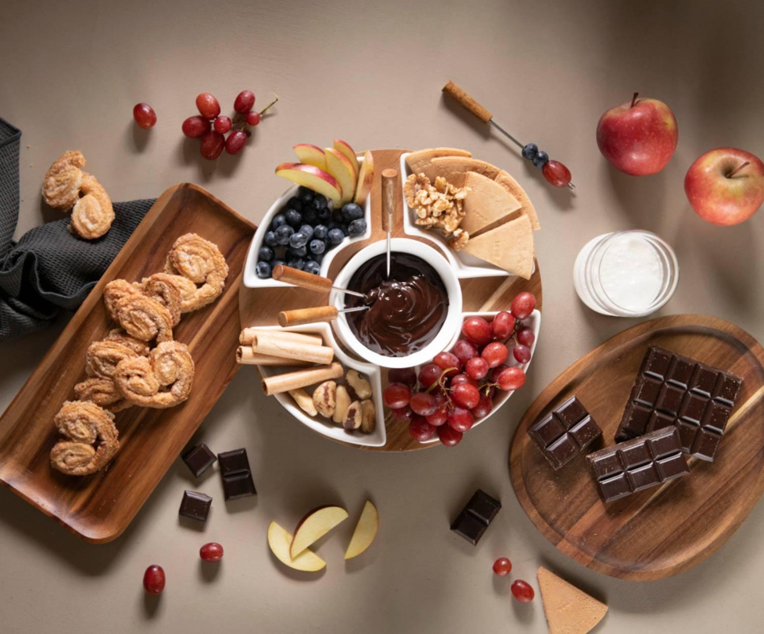 
Service à fondue au chocolat rotatif « Meghan » pour quatre personnes