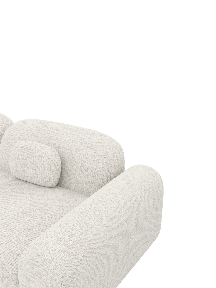 
5-Sitzer Design Ecksofa „Ravello“ mit Bouclé-Bezug - Bouclé White
