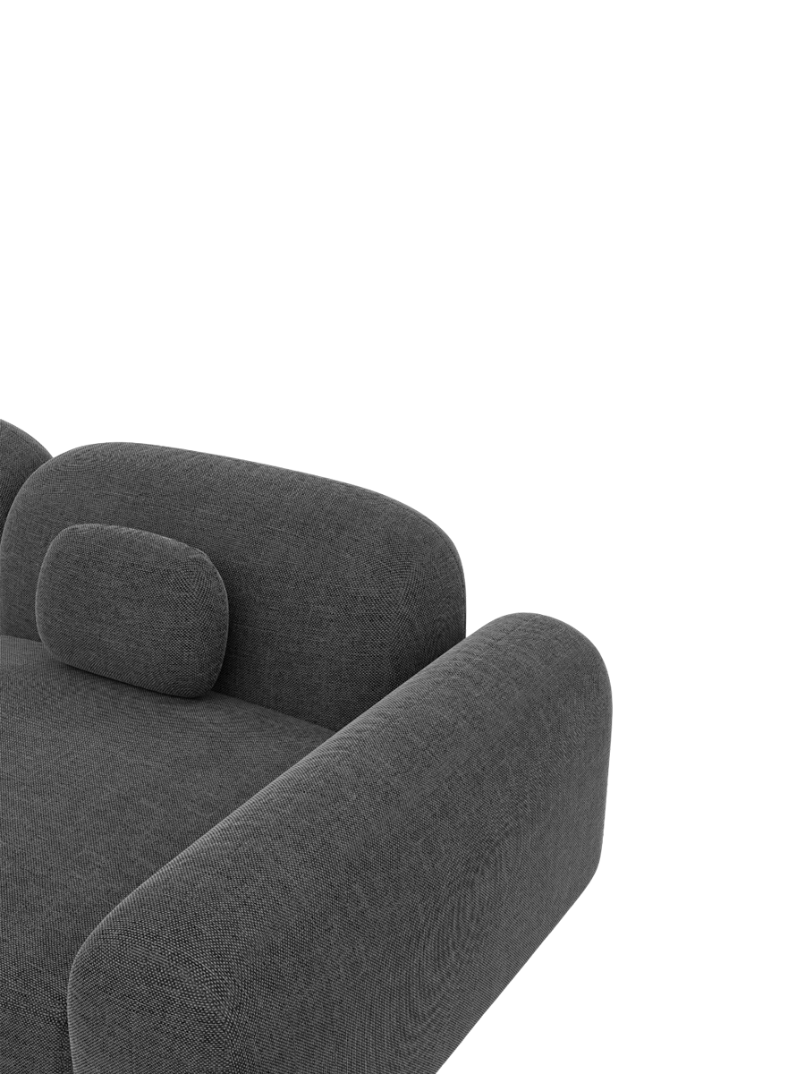 
5-Sitzer Design Ecksofa „Ravello“ mit Strukturstoff-Bezug - Strukturstoff Anthrazit