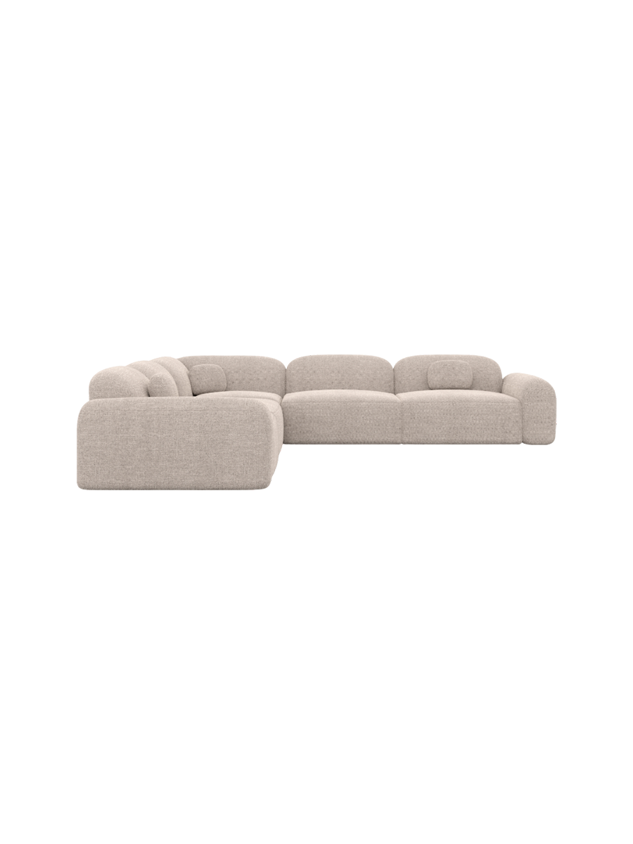 
5-Sitzer Design Ecksofa „Ravello“ mit Strukturstoff-Bezug - Strukturstoff Anthrazit