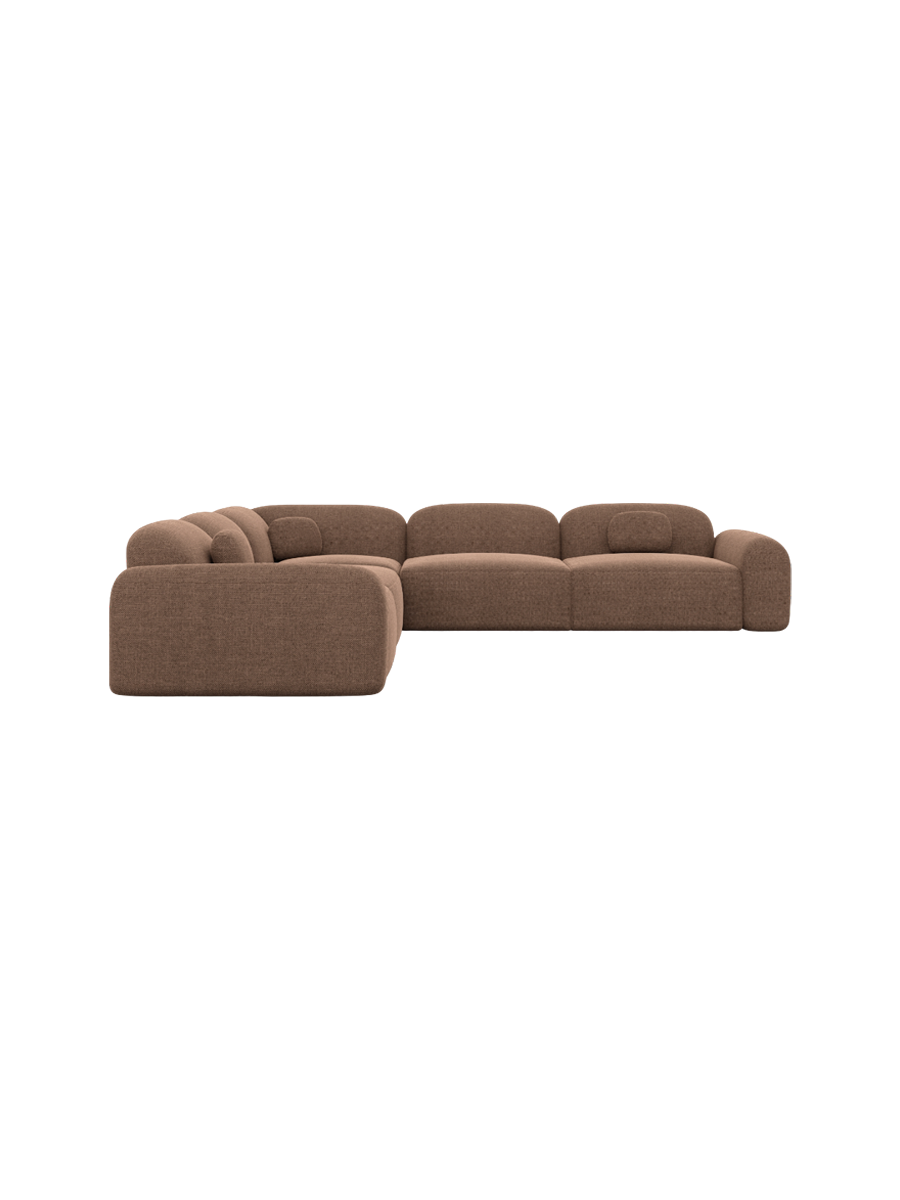 
5-Sitzer Design Ecksofa „Ravello“ mit Strukturstoff-Bezug - Strukturstoff Anthrazit