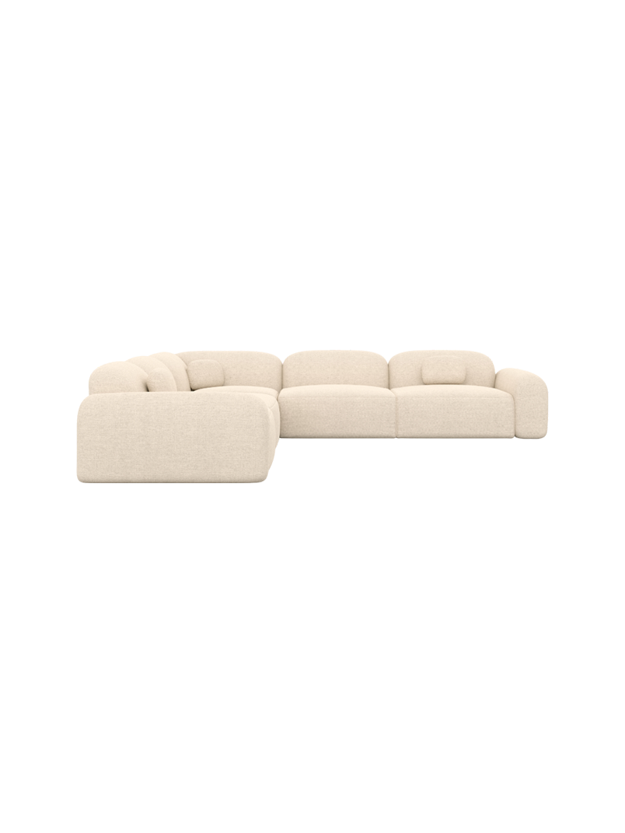 
5-Sitzer Design Ecksofa „Ravello“ mit Strukturstoff-Bezug - Strukturstoff Anthrazit
