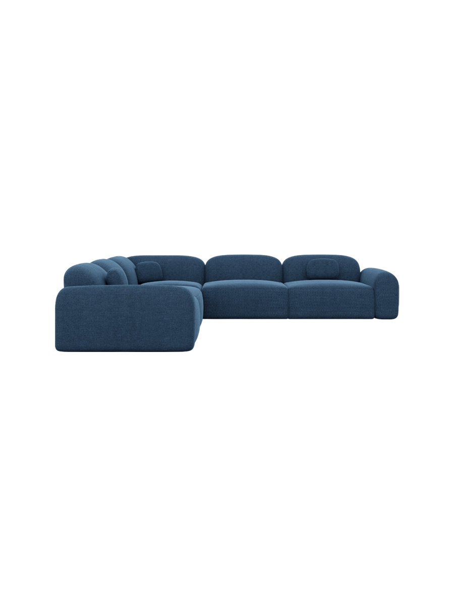 
5-Sitzer Design Ecksofa „Ravello“ mit Strukturstoff-Bezug - Strukturstoff Anthrazit