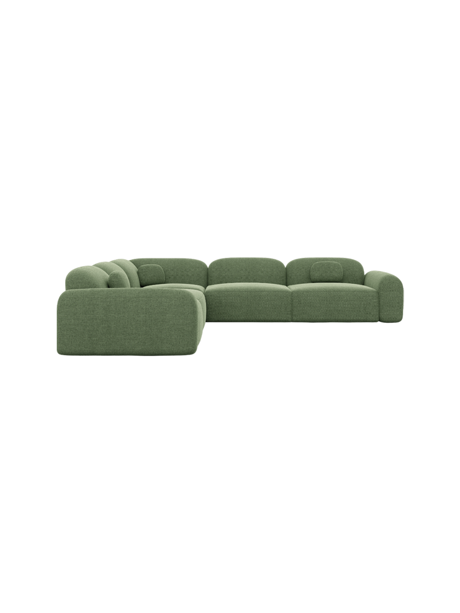 
5-Sitzer Design Ecksofa „Ravello“ mit Strukturstoff-Bezug - Strukturstoff Anthrazit