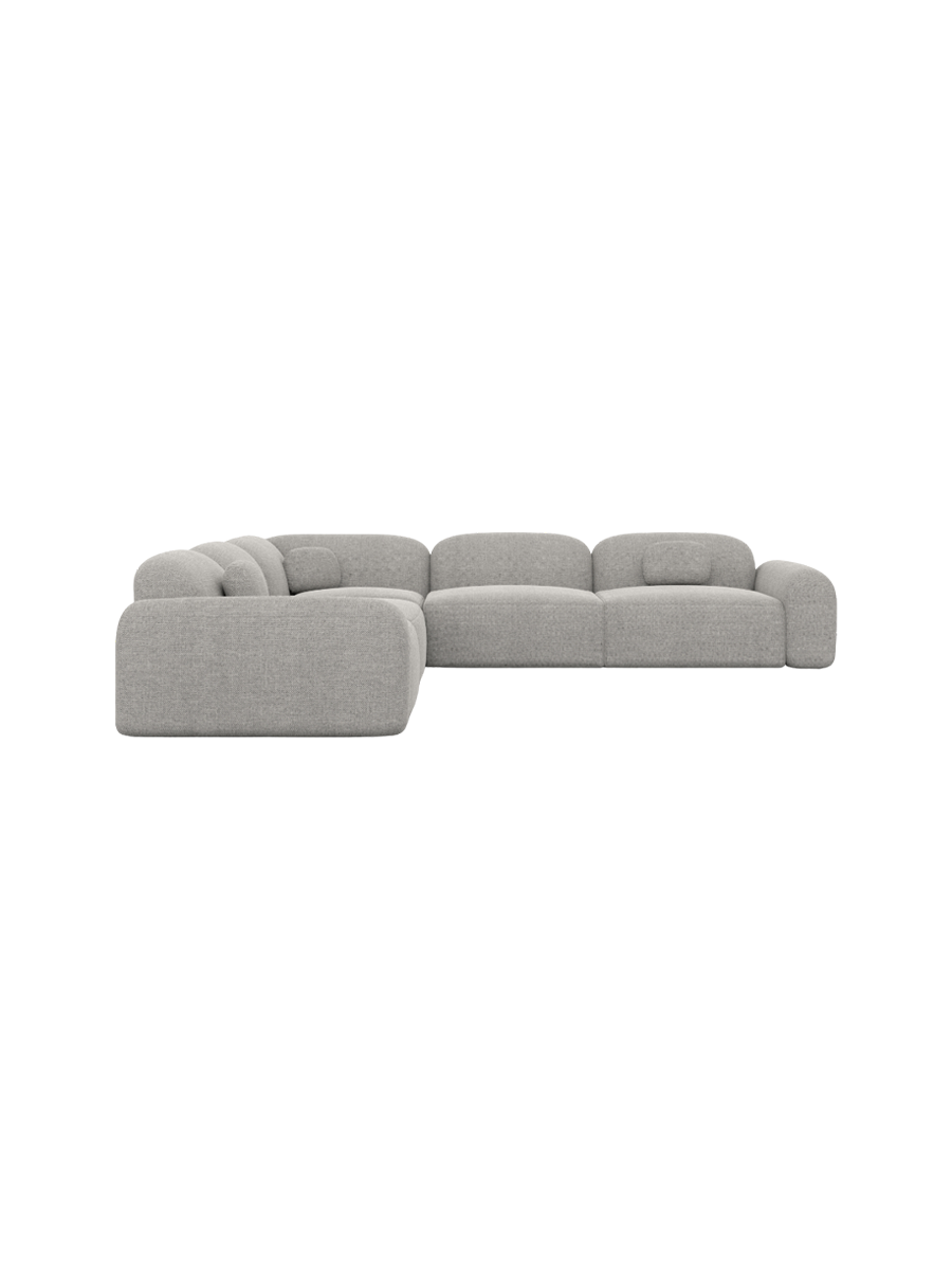 
5-Sitzer Design Ecksofa „Ravello“ mit Strukturstoff-Bezug - Strukturstoff Anthrazit