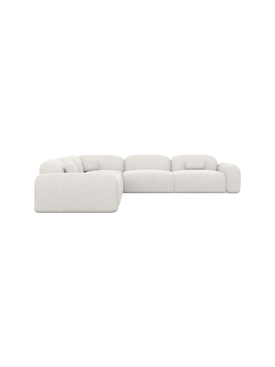 
5-Sitzer Design Ecksofa „Ravello“ mit Strukturstoff-Bezug - Strukturstoff Anthrazit