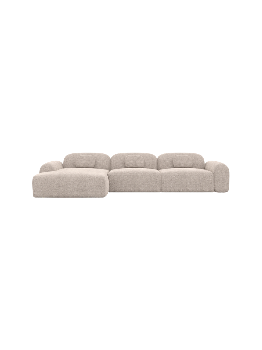 
4-Sitzer Design Ecksofa „Ravello“ mit Strukturstoff-Bezug - Strukturstoff Anthrazit / Eckteil links