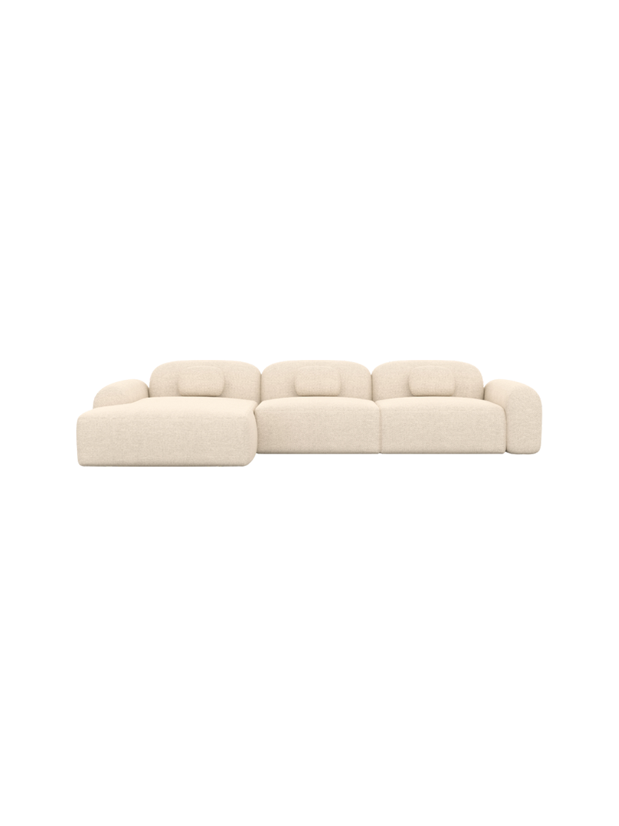 
4-Sitzer Design Ecksofa „Ravello“ mit Strukturstoff-Bezug - Strukturstoff Anthrazit / Eckteil links