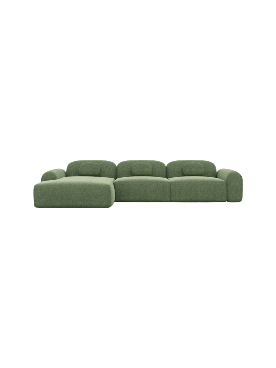 
4-Sitzer Design Ecksofa „Ravello“ mit Strukturstoff-Bezug - Strukturstoff Anthrazit / Eckteil links