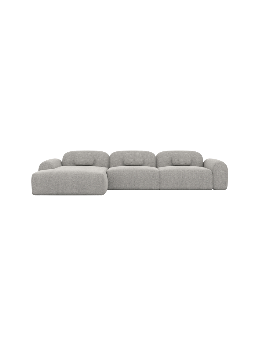 
4-Sitzer Design Ecksofa „Ravello“ mit Strukturstoff-Bezug - Strukturstoff Anthrazit / Eckteil links