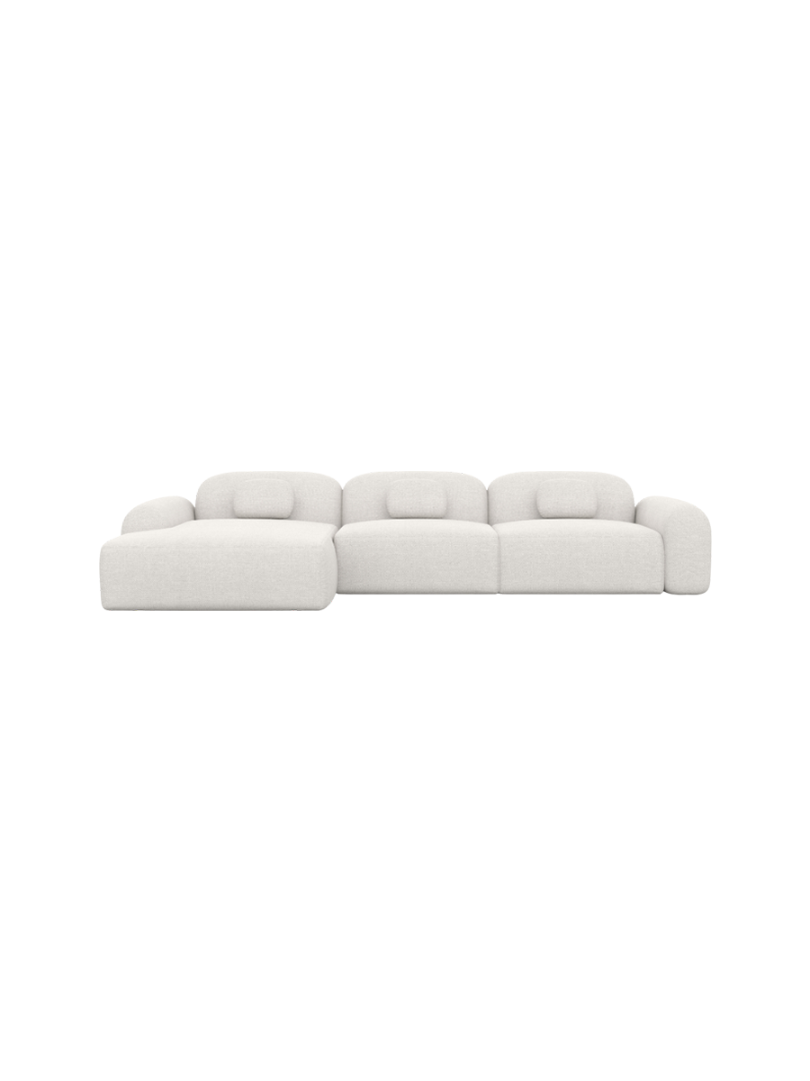 
4-Sitzer Design Ecksofa „Ravello“ mit Strukturstoff-Bezug - Strukturstoff Anthrazit / Eckteil links