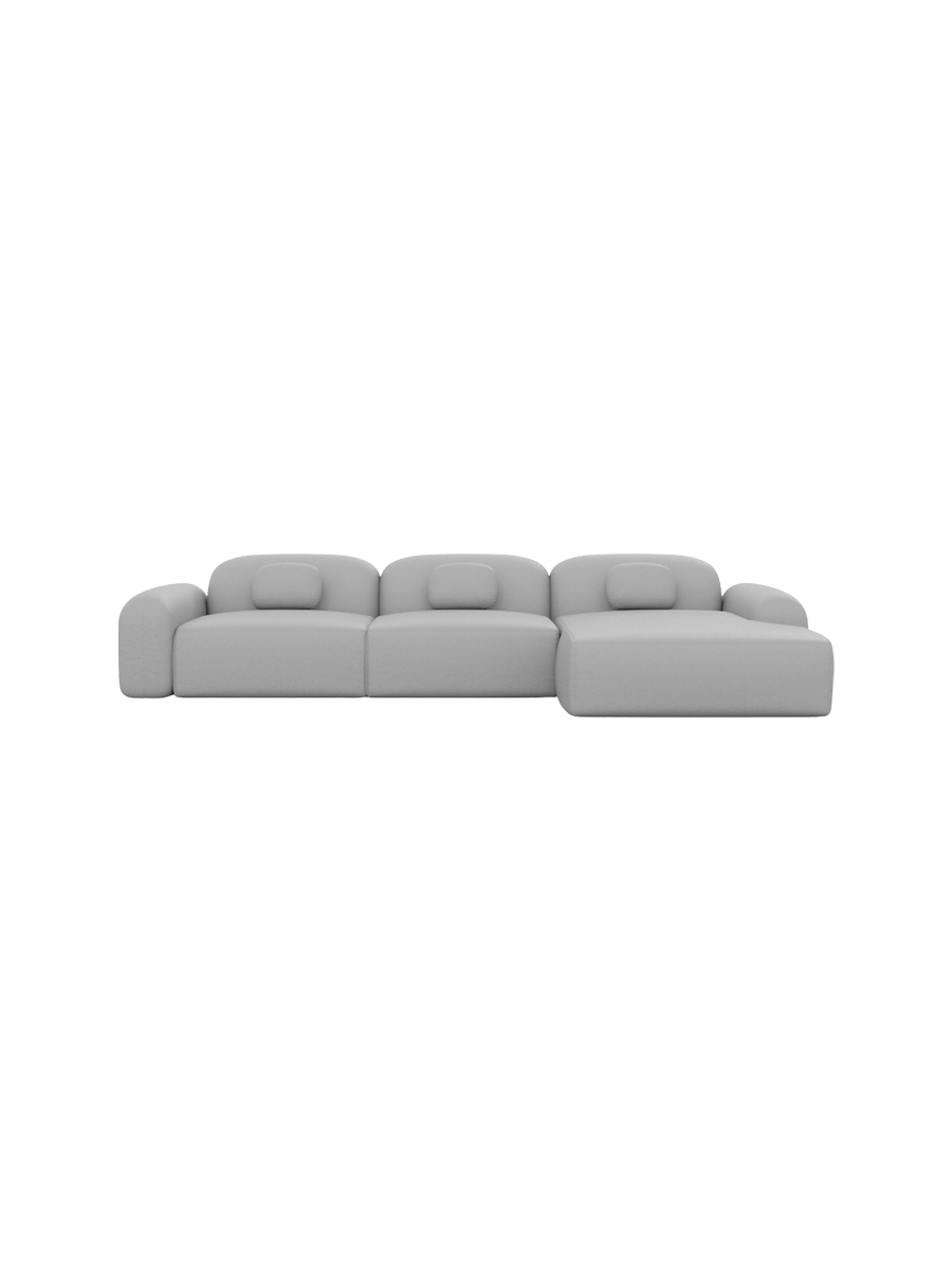 
4-Sitzer Design Echtleder Ecksofa „Ravello“ - Echtleder Beige / Eckteil links