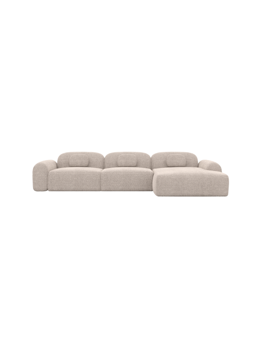 
4-Sitzer Design Ecksofa „Ravello“ mit Strukturstoff-Bezug - Strukturstoff Anthrazit / Eckteil links