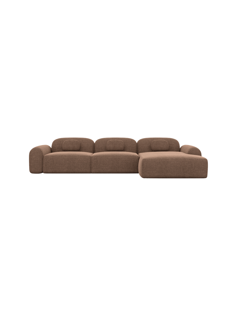 
4-Sitzer Design Ecksofa „Ravello“ mit Strukturstoff-Bezug - Strukturstoff Anthrazit / Eckteil links
