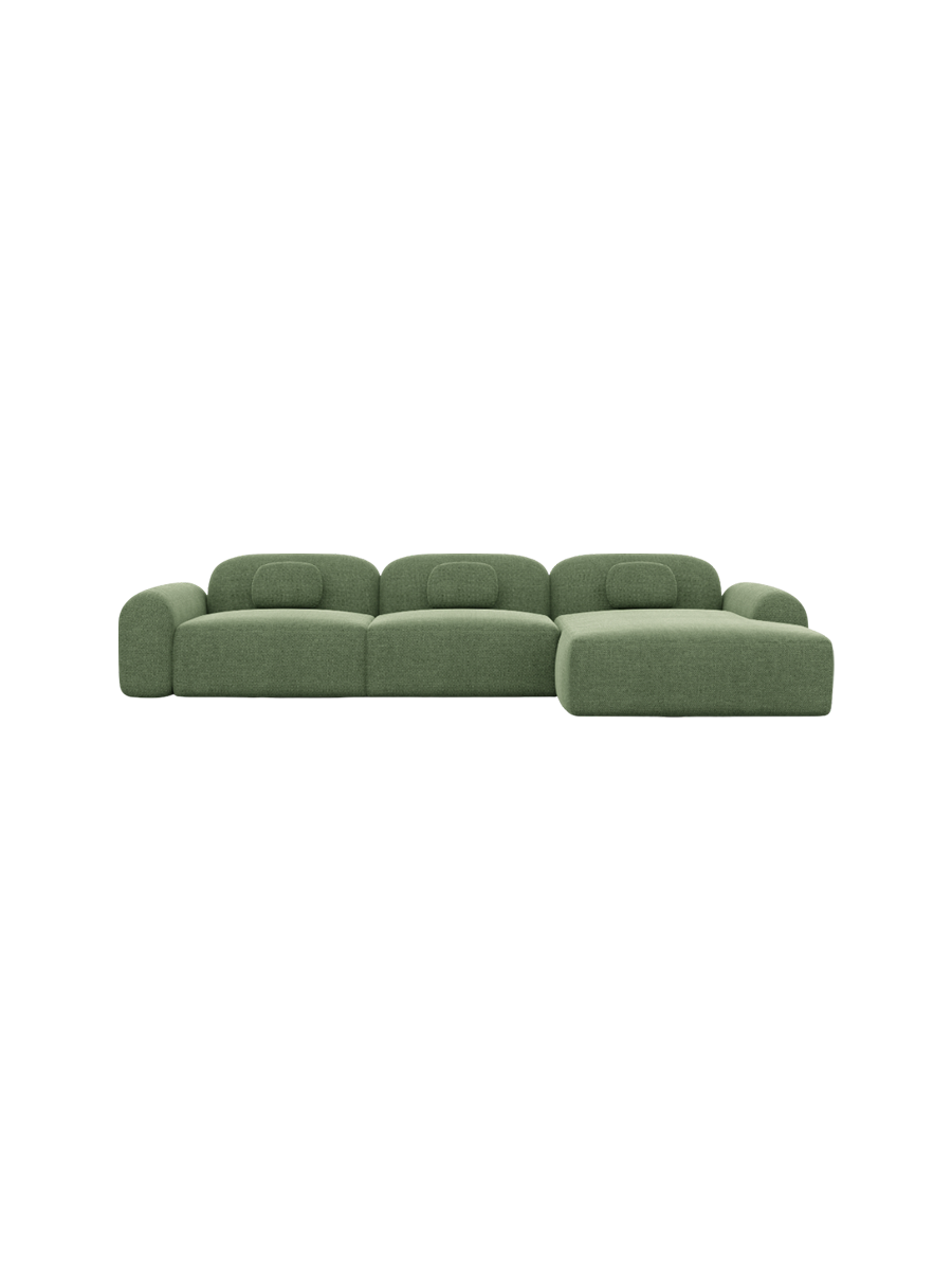 
4-Sitzer Design Ecksofa „Ravello“ mit Strukturstoff-Bezug - Strukturstoff Anthrazit / Eckteil links