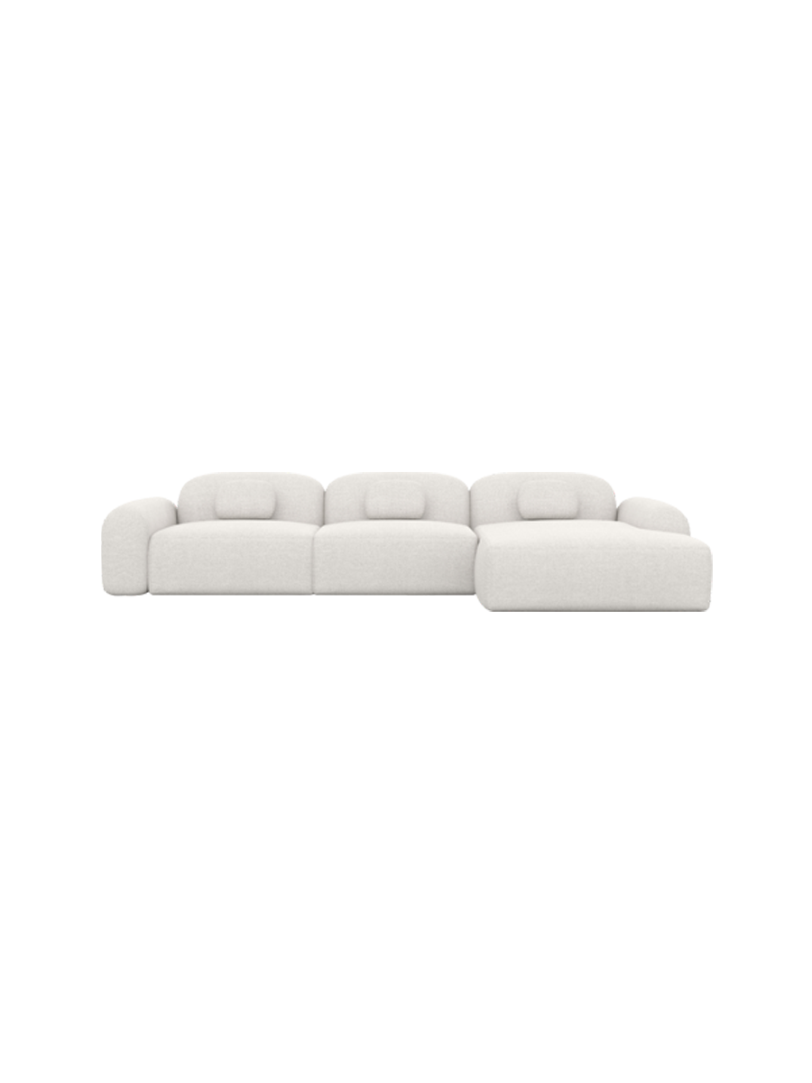 
4-Sitzer Design Ecksofa „Ravello“ mit Strukturstoff-Bezug - Strukturstoff Anthrazit / Eckteil links