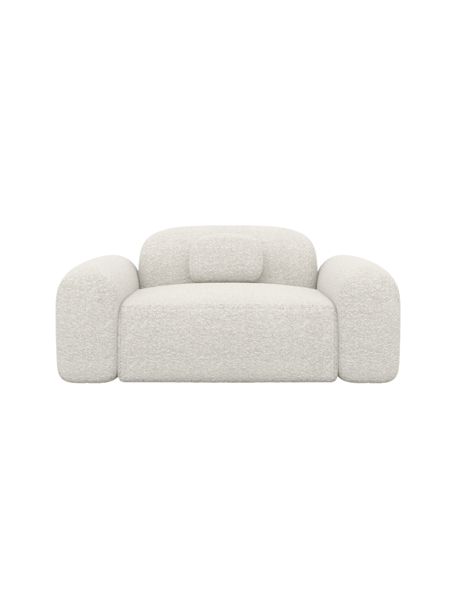 
Design Loungesessel „Ravello“ mit Bouclé-Bezug - Bouclé White