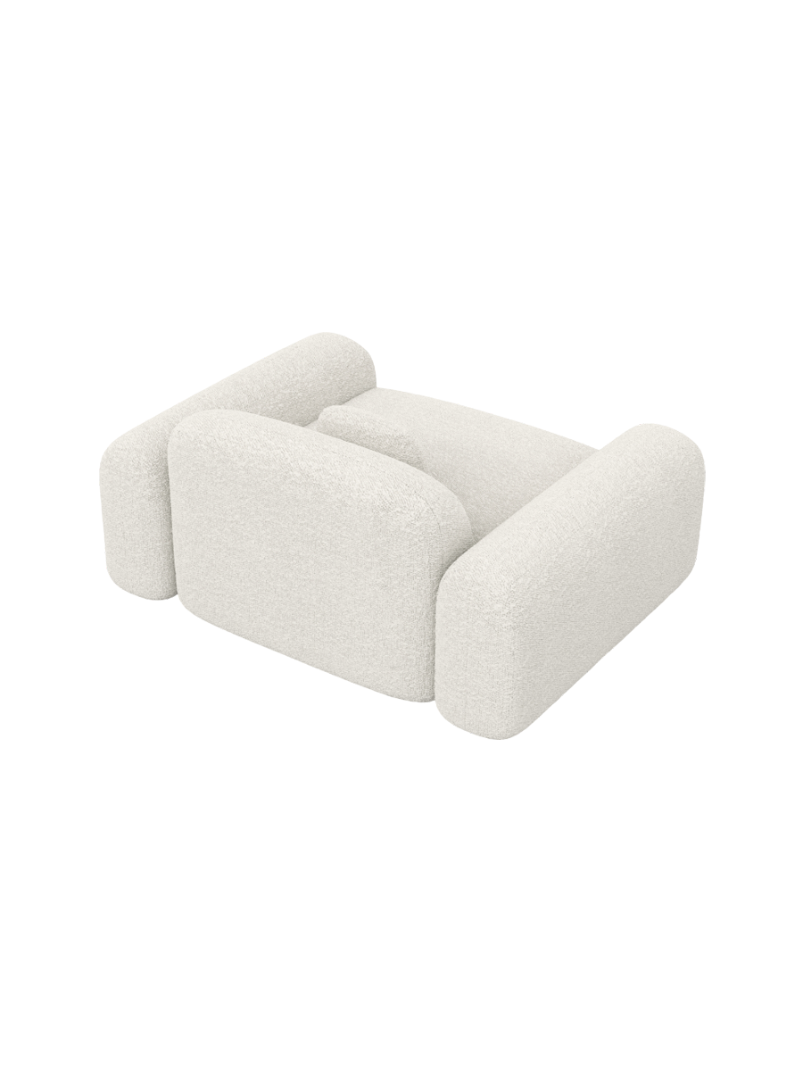 
Design Loungesessel „Ravello“ mit Bouclé-Bezug - Bouclé White