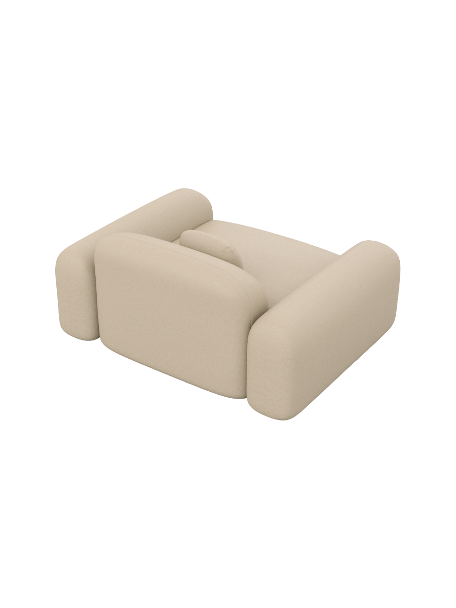 
Design Echtleder Loungesessel „Ravello“ - Echtleder Beige