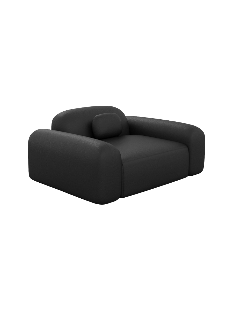 
Design Echtleder Loungesessel „Ravello“ - Echtleder Beige